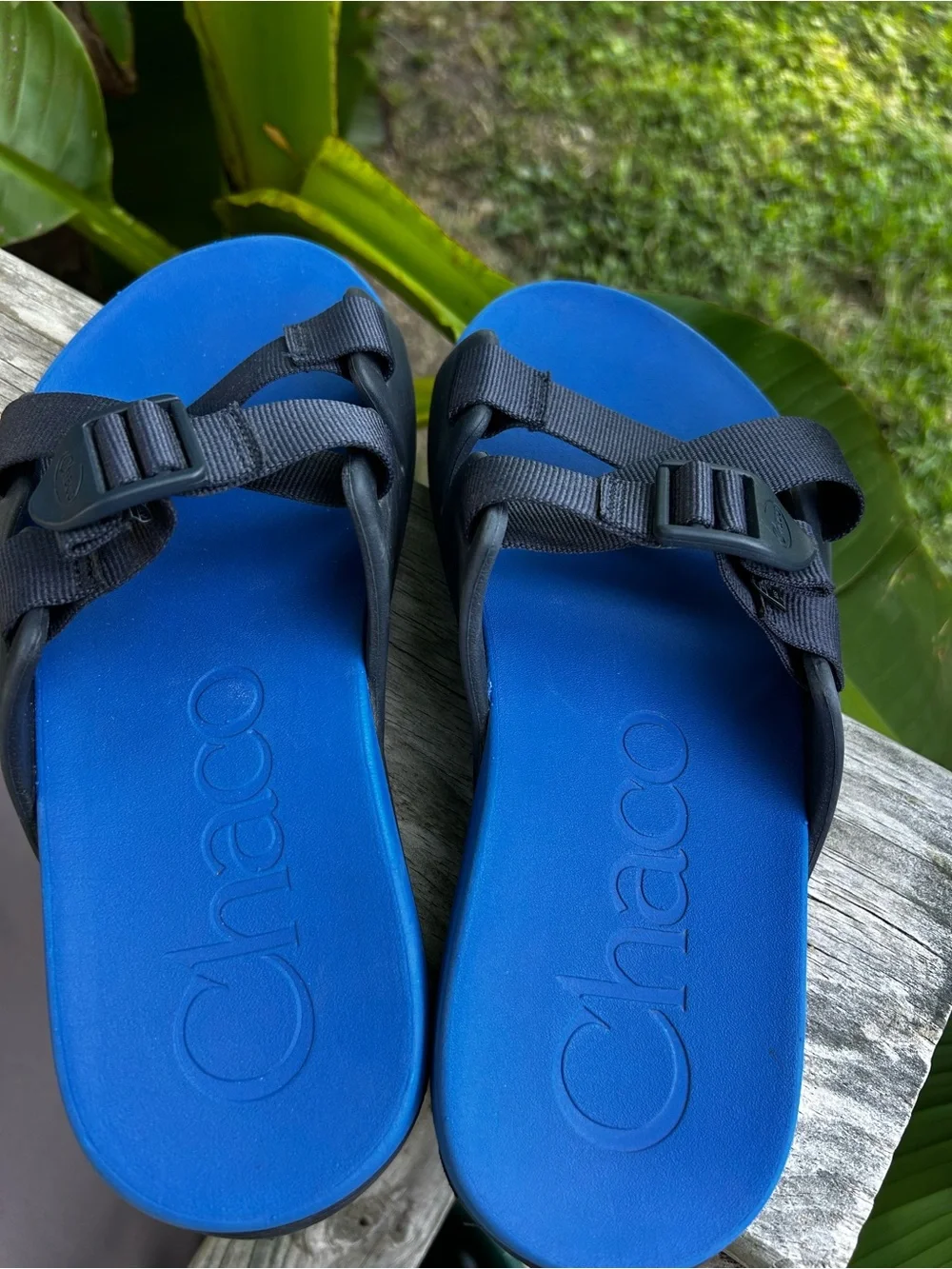 Chaco Chillos Slides Men’s Active Blue size 9 Black Blue